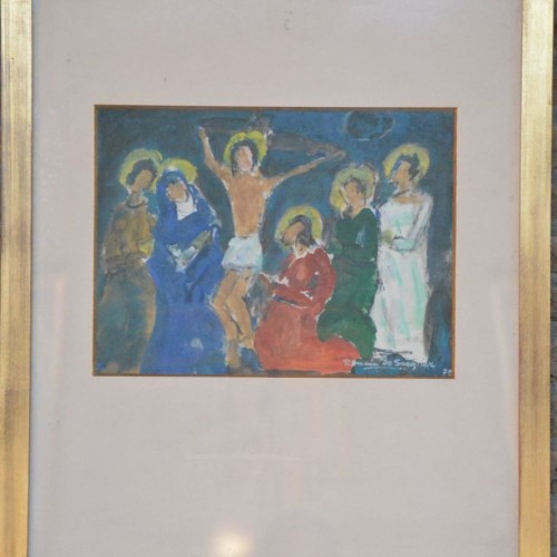 Kruiswegstatie ‘de Kruisdood’ van Romain De Saeghe uit 1978, Sint-Franciscus van Assisi-kerk Brugge