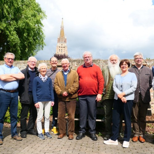 Erfgoedcel Brugge_inventarisatie religieus erfgoed_ 2019_bedanking vrijwilligers met schepen Blontrock (Medium)